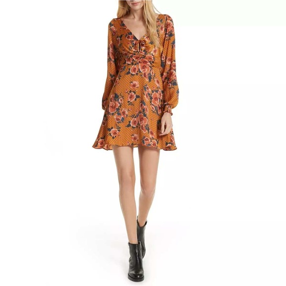 Free People Dresses & Skirts - Free‎ People Womens Floral Fit & Flare Dress Size 2